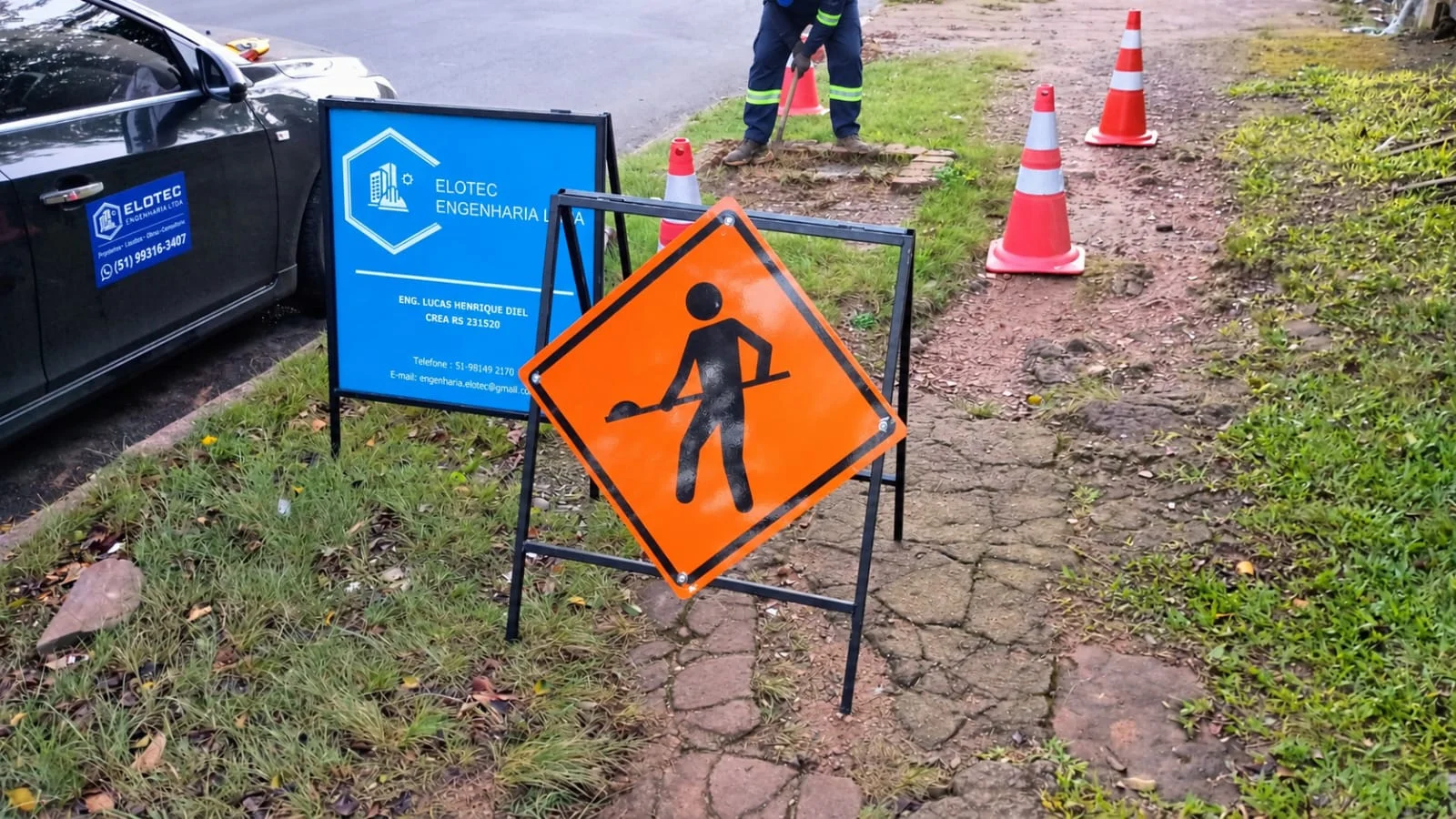 Obra executada pela Elotec
