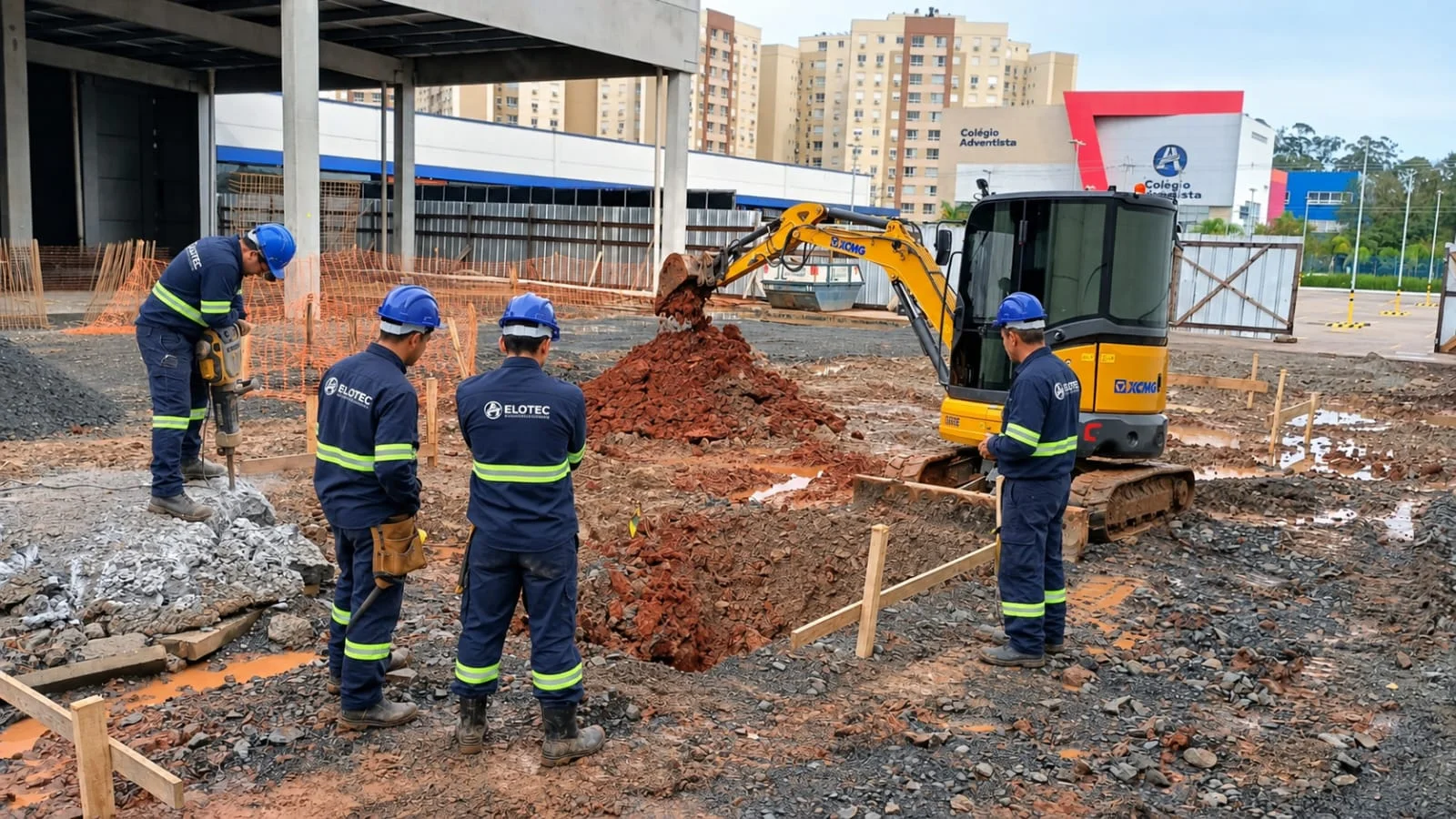 Obra executada pela Elotec