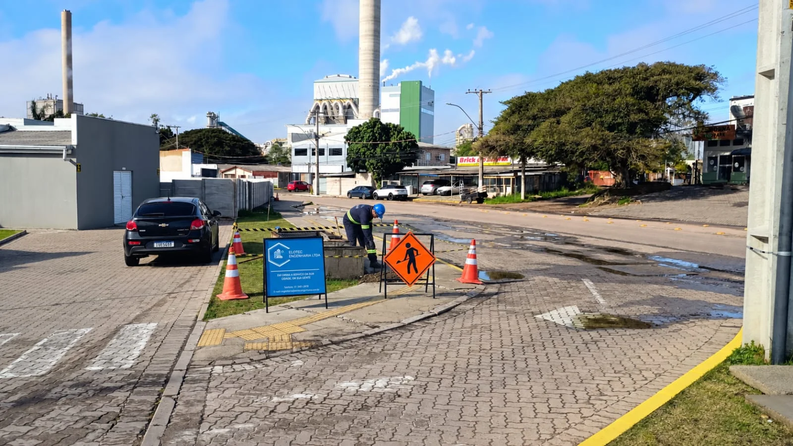 Obra executada pela Elotec